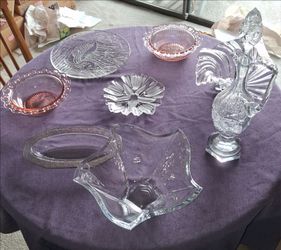 Vintage crystal and glass, Estate Sale