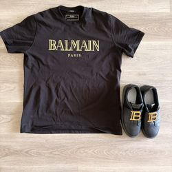 Balmain Outfit  Shirt and shoes size 10.5