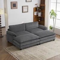 90'' W Corduroy Modular Cloud Couch Sleeper Sofa Set By Latitude Run® 