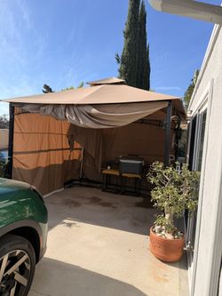 Outdoor Gazebo With Portable Tv