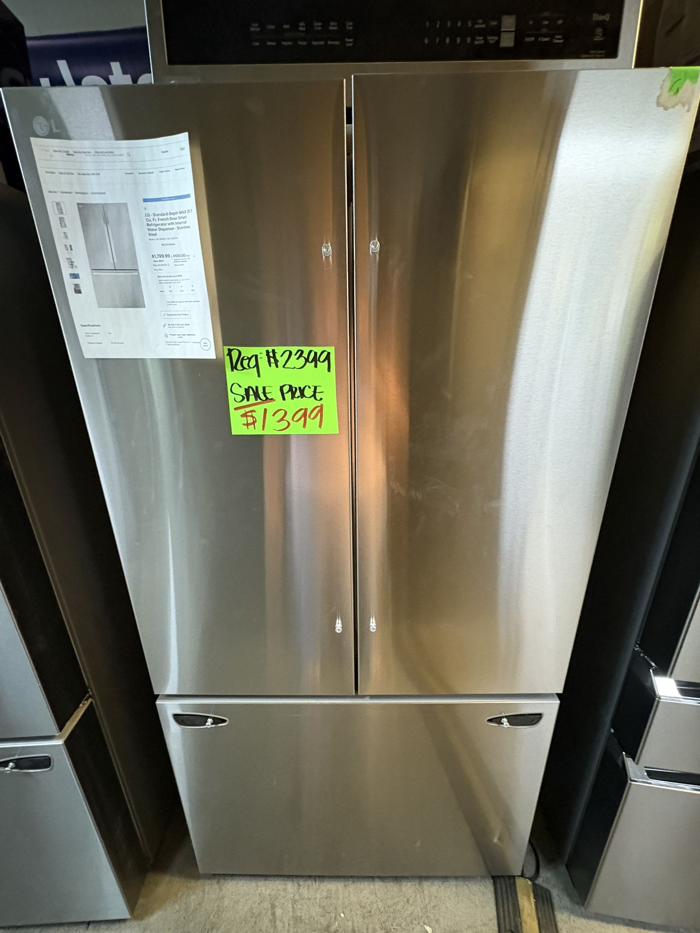 Lg Refrigerator With Water And Ice On Sale