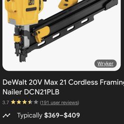 Dewalt Cordless Framing Gun 