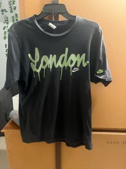 Nike Black T-Shirt with Neon Green London Script