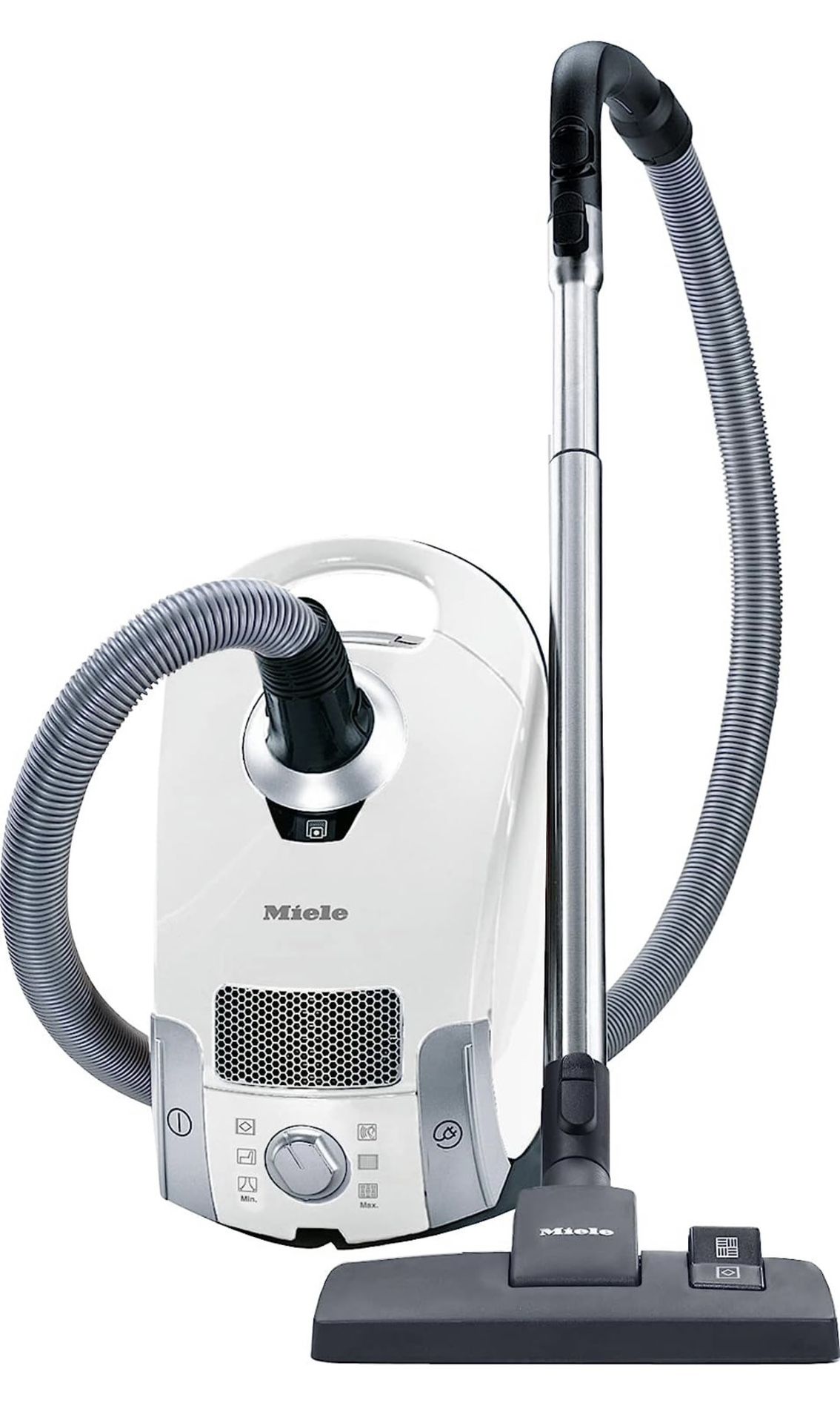 Miele Compact C1 Pure Suction Powerline Canister Vacuum, Lotus White