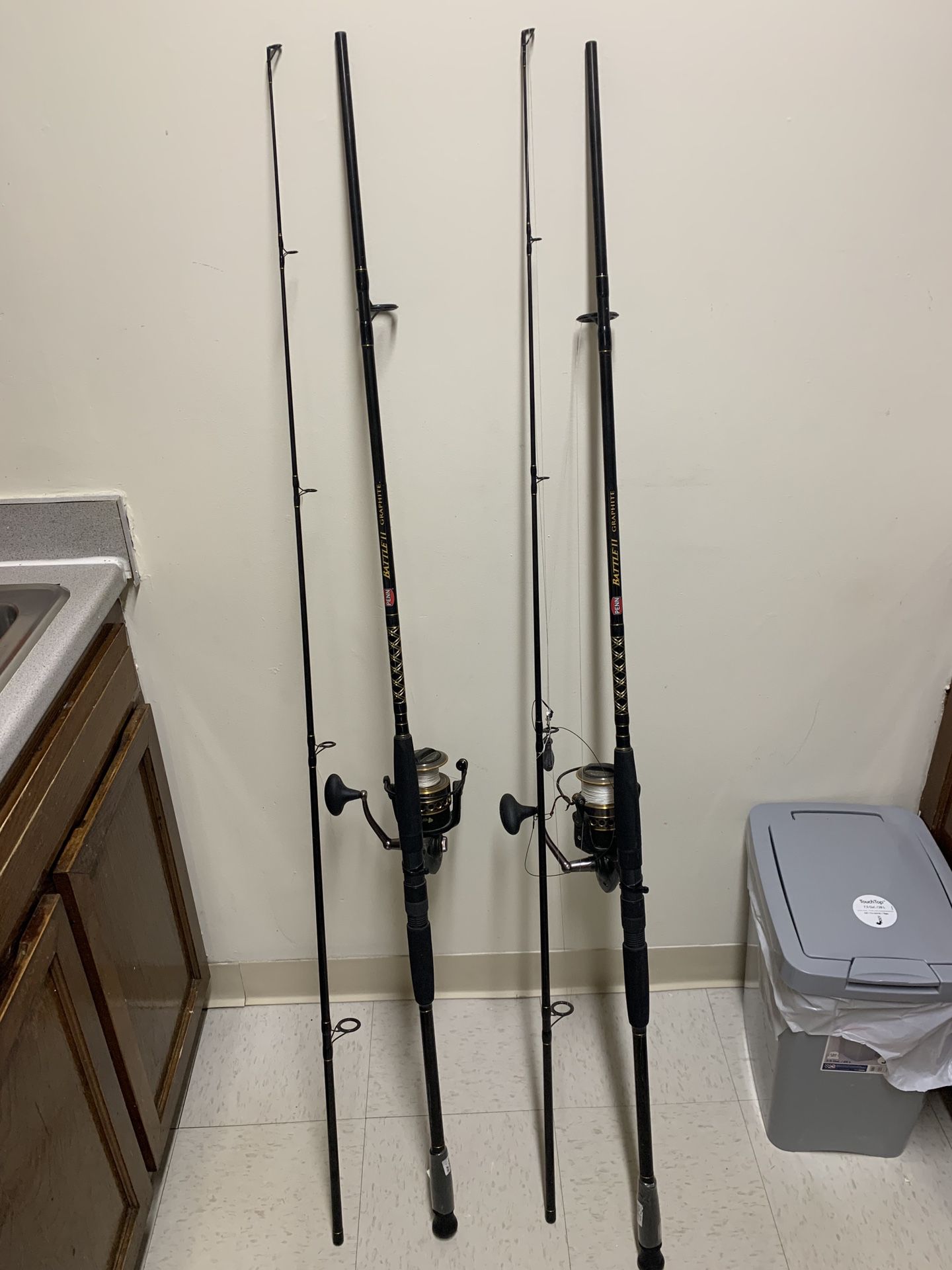 Fishing Rods and Fishing Bucket