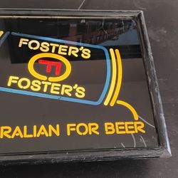Fosters Fluorescent Beer Sign