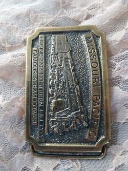 Missouri Pacific Railroad Buckle Clud belt buckle