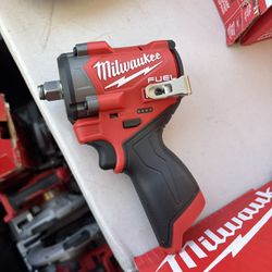 Milwaukee M12 FUEL 12V Lithium-Ion Brushless Cordless Stubby 1/2 in. Impact Wrench (Tool-Only)