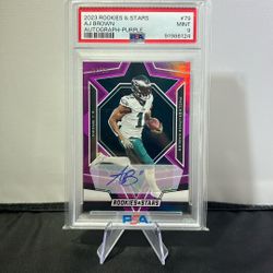 2023 AJ Brown Auto /25 PSA 9 Rookies & Stars 