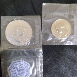 1963p Half Dollar And Quarter
