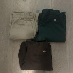 Dickie Pants (Grey, Green, And Beige)