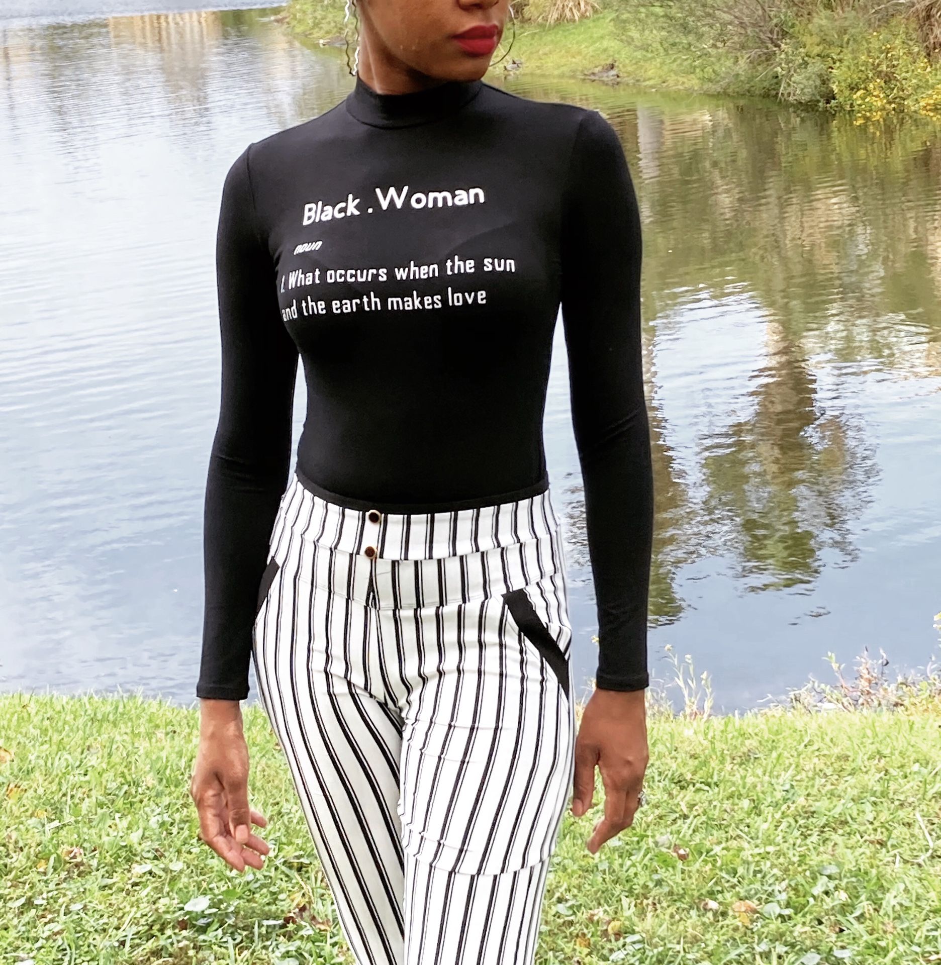 Black Woman custom made Bodysuit