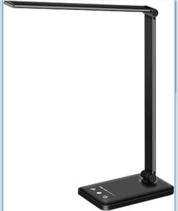 Black LED Desk Lamp with Touch Controls