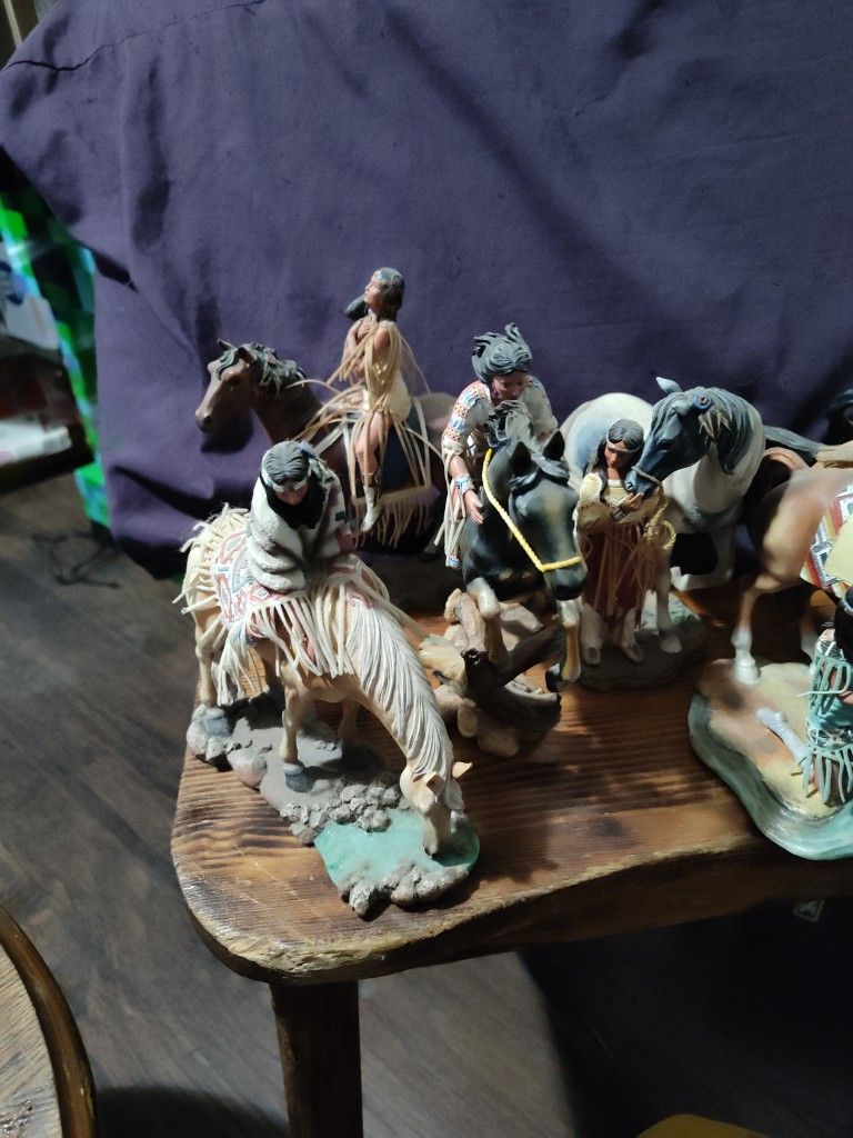 Native Females With Horses