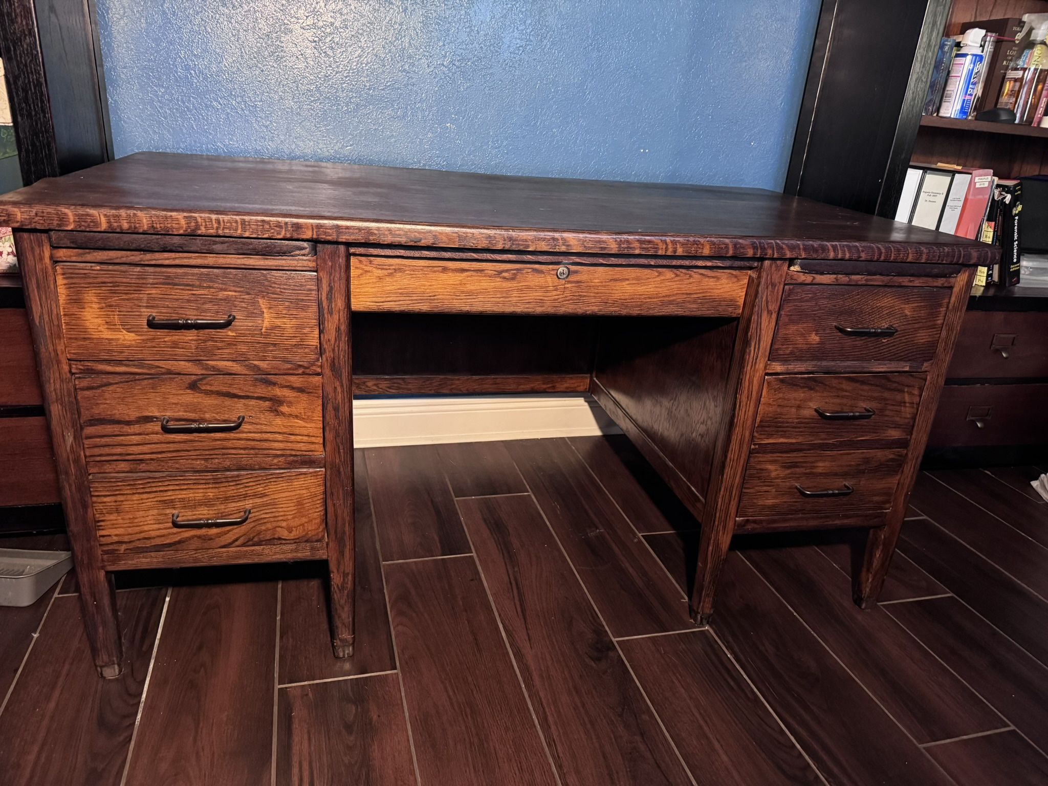 Vintage Wood Executive Desk