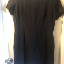Black Fully Lined Dress by David Benjamin Near New Size 18