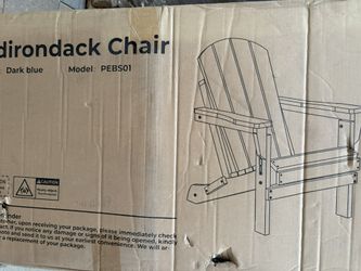 Folding Adirondack Chair Wood Texture, Dark Blue 