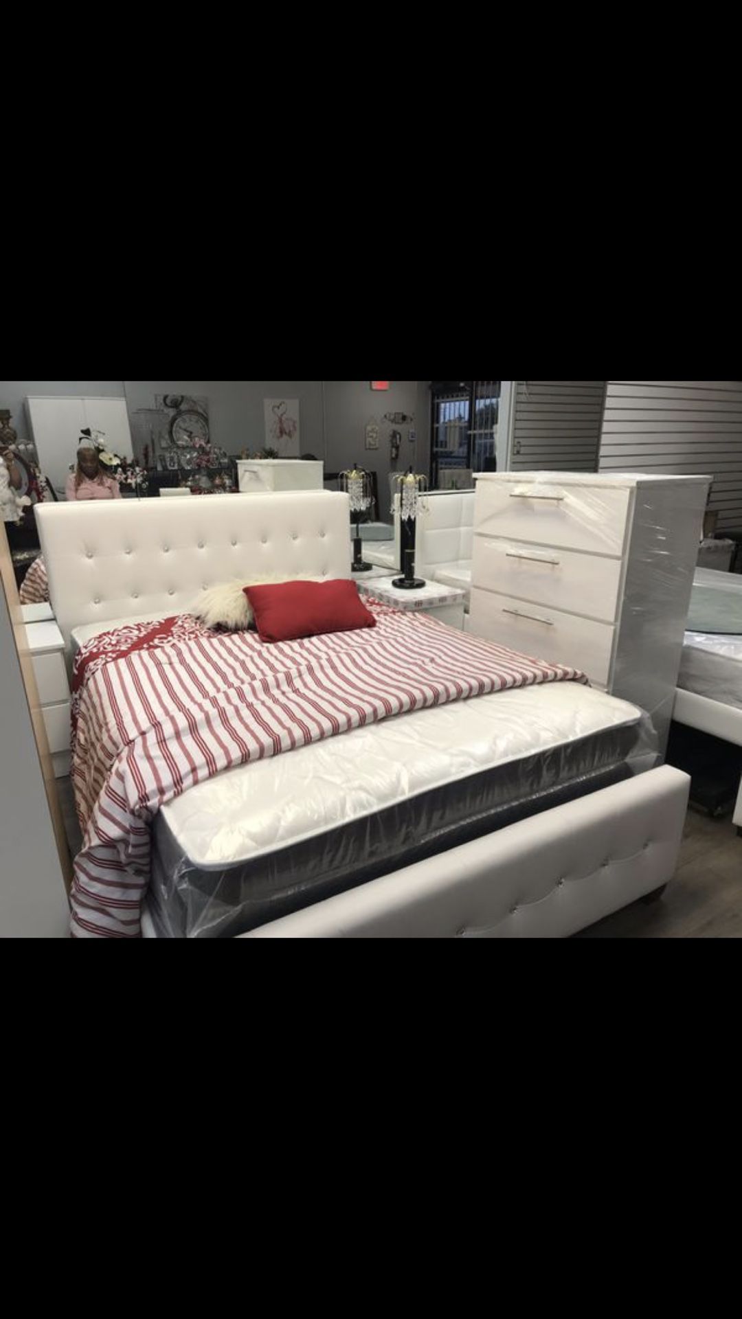 6 pc diamond bedroom set newnew queen size ••mattress sold separately