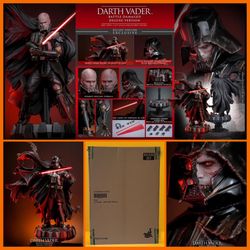 1/6 Hot Toys DX45 Darth Vader Battle Damaged Deluxe Version BRAND NEW SEALED 