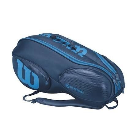 Wilson Ultra Vancouver 9 Pack Tennis soulder & backpack Bag. Good condition.  Blue / Cyan