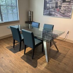 Dining room table Copenhagen extendable glass 