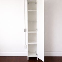 IKEA NYSJÖN_ Tall White Storage Cabinet