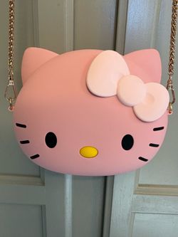 Pink Silicone Hello Kitty Crossbody Purse