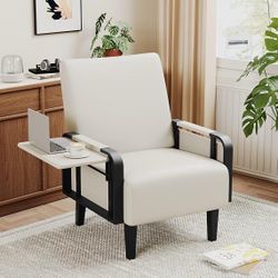 Modern Accent Chair with Side Table