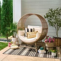 Outdoor Egg Chair With Cushions NEW