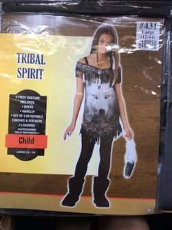 Tribal costume for girls size large 12-14