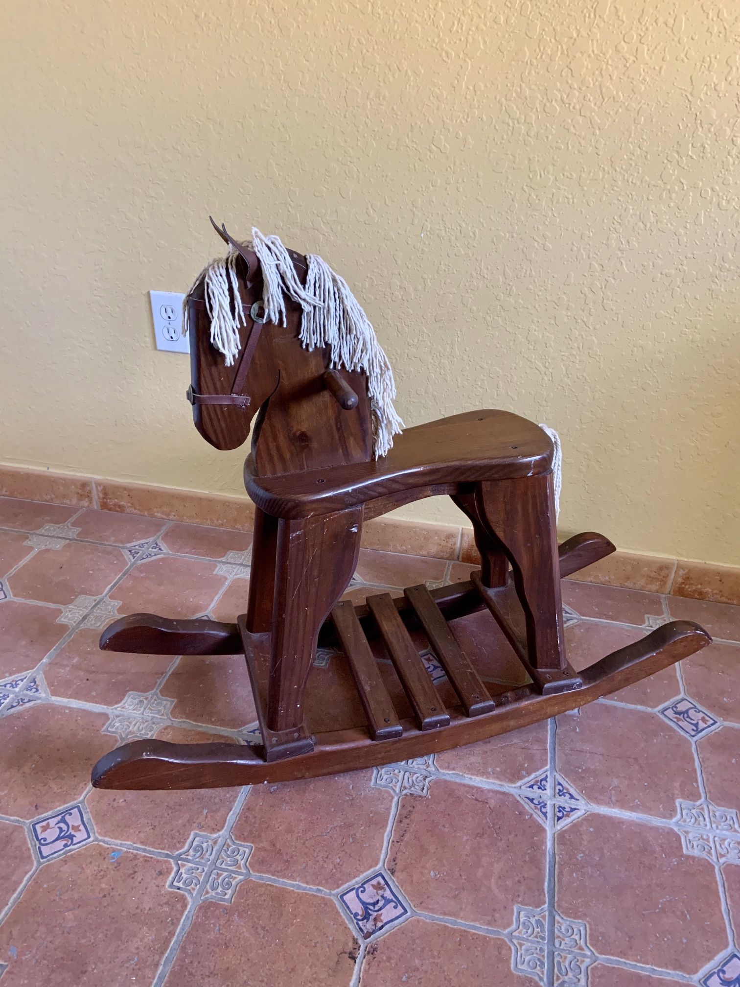 Antique Wooden Rocking Chair Horse