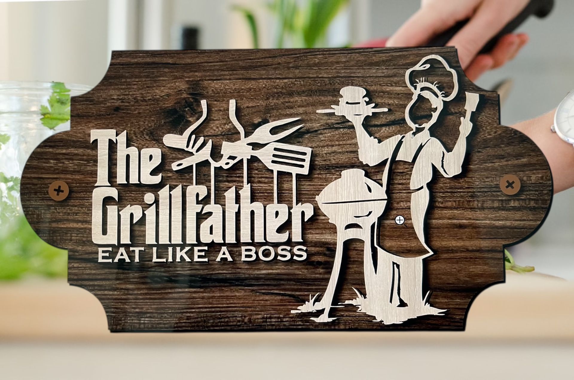 Wood Sign FATHER Day Gift The Grill FATHER