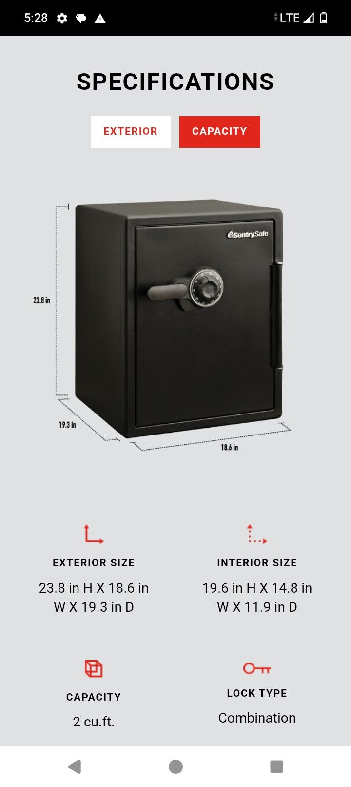 Fire Proof And Water Proof Safe