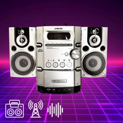 Sony HCD-HPX9 Mini Hi-Fi Stereo System – 5 CD Changer + Dual Speakers