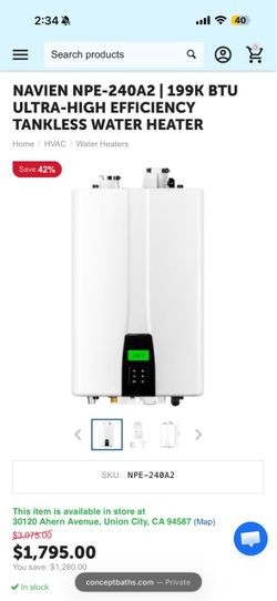 Tankless water heater