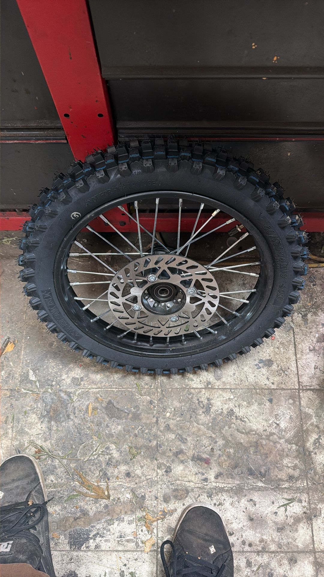 14” Dirt Bike Front Tire + Wheel w/ Disk