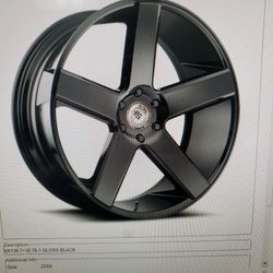 New 22x9 6 Lug Black 