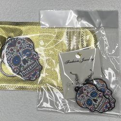 Matching Skull Earrings & Keychains 