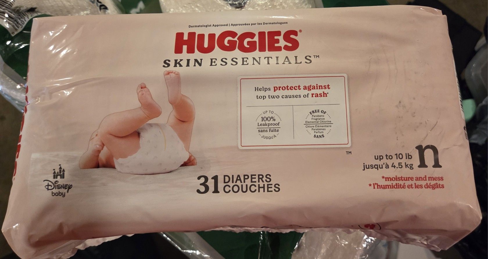 Newborn Huggies Diapers- 31 Count