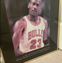 Vintage Michael Jordan Framed Picture