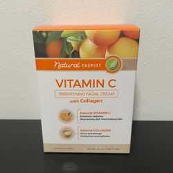 Natural Chemist Vitamin C Brightening Facial Cream w/ Collagen 50 mL Korean NEW
