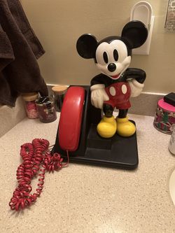 Vintage 1990s Disney Mickey Mouse landline telephone manufactured by AT&T