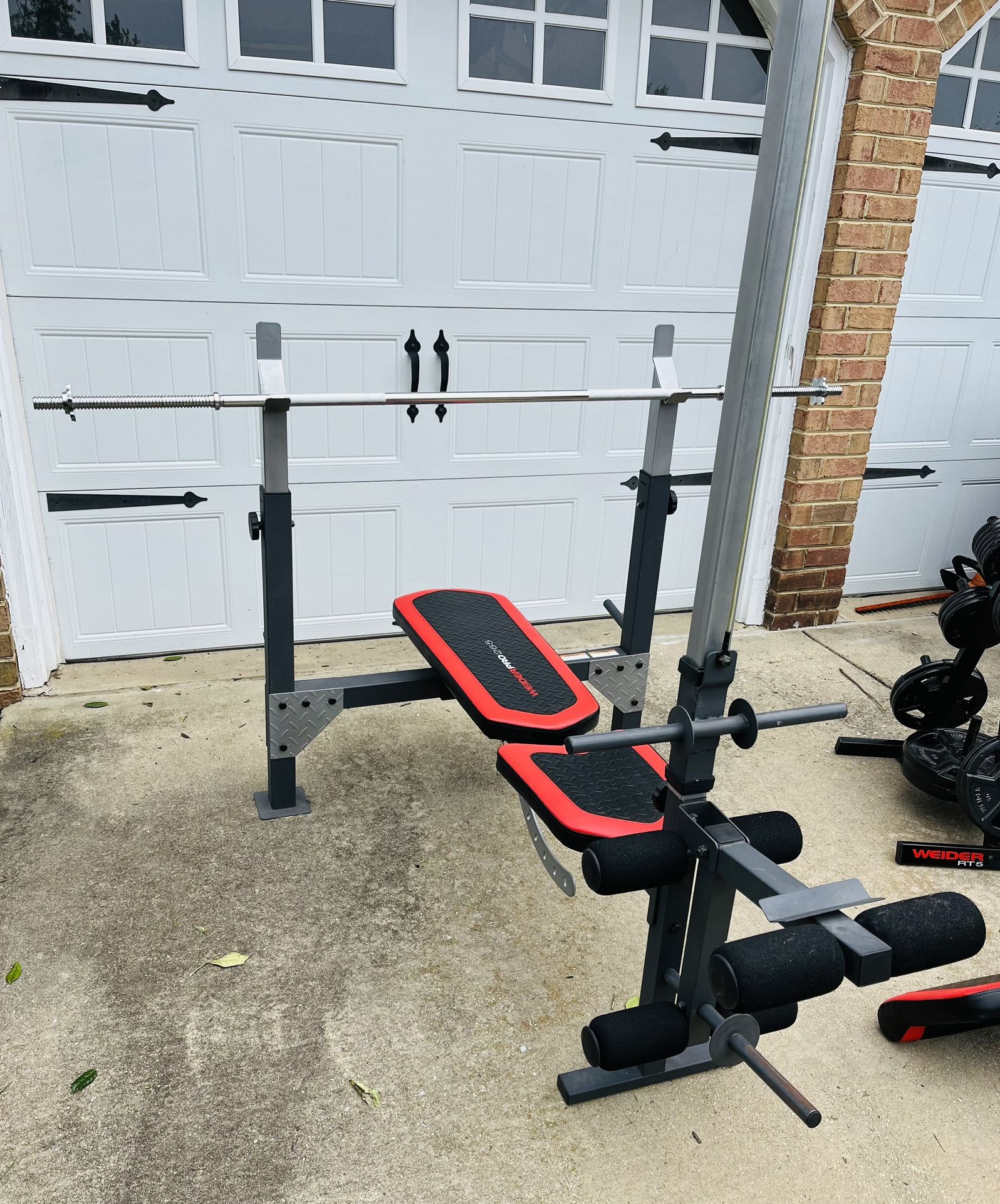 Weightlifting Bench Weider Pro 265 Weight Bench With Lat Pulldown Weider  Pro 265 Bench And Weights For Sale In Forest Hill, MD OfferUp