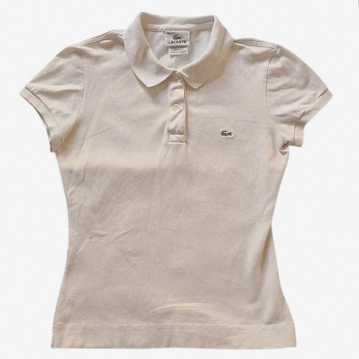 Lacoste Girl Classic White Polo Shirt Short Sleeve