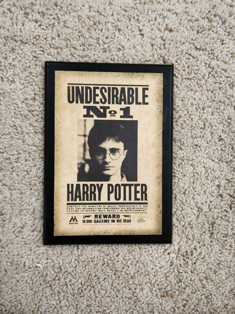 Harry Potter Noble Collection Undesirable No 1 Plaque - Warner Bros Replica 2010