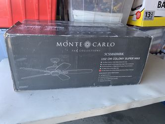 Monte Carlo Ceiling Fan Model 5CSM60MBK