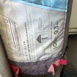 Coleman 10ft By 10ft Easy Up With Shade Wall