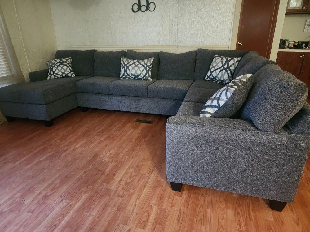 Brand New Artisan 3pc Charcoal Grey Extra Length LAF Sectionals! π₯ (3 Colors In Stock!)
