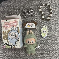 Labubu in the color green grape