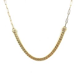 14Kt Yellow Gold 18” Cuban/Paper Clip Necklace 7.40g 5.8mm 21977491